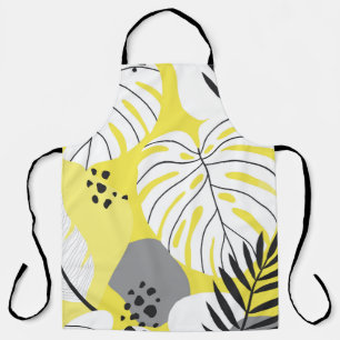 Delantal Patrón armonioso y abstracto con amigo tropical