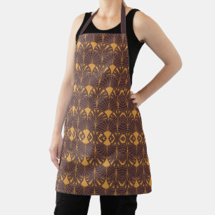 Delantal patrón Art Deco con motivos en forma de abanico