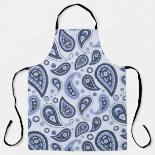 Delantal Patrón azul paisley