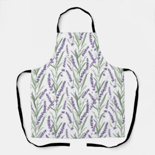 Delantal Patrón botánico de lavanda