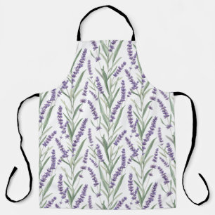 Delantal Patrón botánico de lavanda