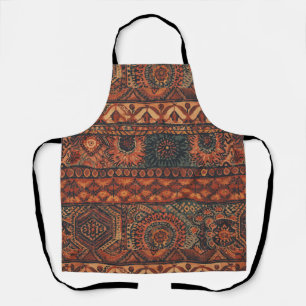 Delantal Patrón botánico de terracota salvia boho oscuro