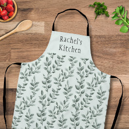Delantal Patrón botánico de vegetación de personalizable
