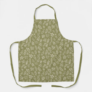 Delantal Patrón botánico Olive Green - Apron