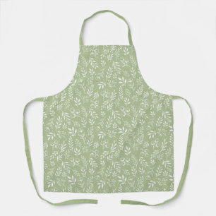 Delantal Patrón botánico Sage Green - Apron