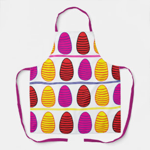 Delantal Patrón Colorido de Huevos de Pascua Feliz