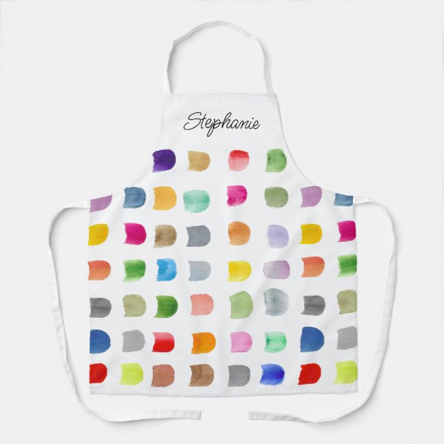 Delantal Patrón Colorido Personalizado (Anverso)