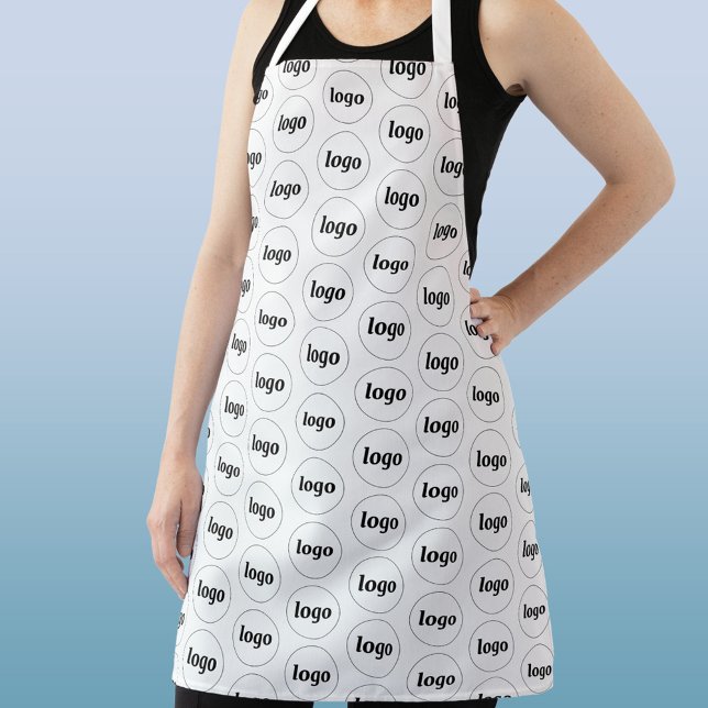 Delantal Patrón comercial promocional de logotipos simples (Logo pattern business promotional or uniform apron)