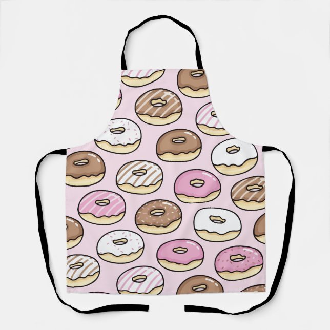 Delantal Patrón continuo de donut (Anverso)