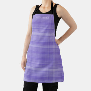 Delantal Patrón Cuadrado de Violeta Lavanda Claro