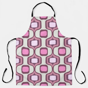 Delantal Patrón cuadrado geométrico con mano retro mínimo 