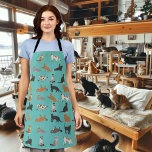 Delantal Patrón curado de paso de gato<br><div class="desc">Este diseño se puede personalizar eligiendo la opción personalizar para añadir texto o realizar otros cambios. Si este producto tiene la opción de transferir el diseño a otro artículo, asegúrese de ajustar el diseño para que se ajuste si es necesario. Contáctame en colorflowcreations@gmail.com si deseas tener este diseño en otro...</div>