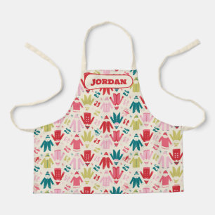 Delantal Patrón de abrigo y zapatos coloridos Elf