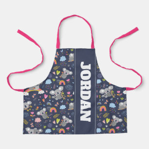 Delantal Patrón de amor del arcoiris de Koala