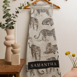 Delantal Patrón de animales salvajes del leopardo de la jun<br><div class="desc">Patrón de animales salvajes del leopardo de la jungla</div>