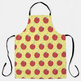 Delantal Patrón de Apple Fruit moderno dulce