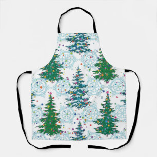 Delantal patrón de árbol de Navidad