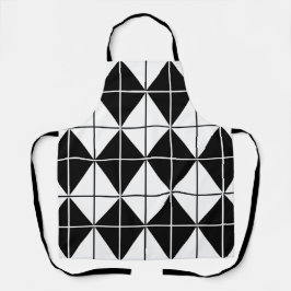 Delantal Patrón de arglos en blanco y negro