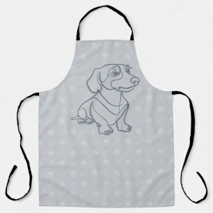 Delantal Patrón de Arte Decorativo de Dachshund
