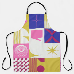 Delantal Patrón de arte neo-modernista hecho con g abstract