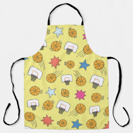 Delantal Patrón de baloncesto divertido