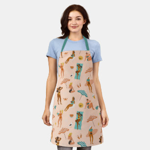 Delantal Patrón de bañadores de sol en la playa