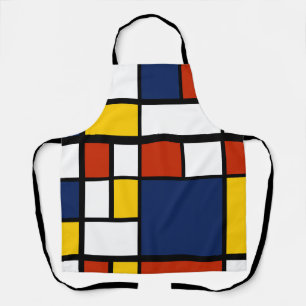 Delantal patrón de bauhaus pintura de arte geométrico abstr