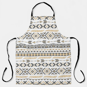 Delantal Patrón de beige étnico sin foco. ilustracion