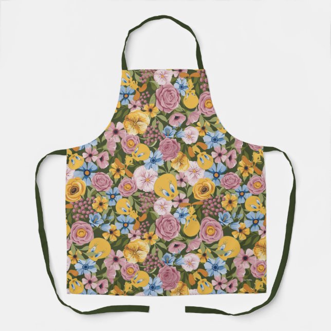 Delantal Patrón de Bordado Floral TWEETY™ (Anverso)
