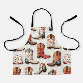Delantal Patrón de botas de vaca