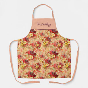 Delantal Patrón de Bouquet floral vintage