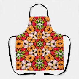 Delantal Patrón de buquet de tulipanes