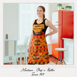 Delantal Patrón de burbujas de los años 70 del personalizad