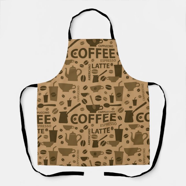 Delantal Patrón de café (Anverso)