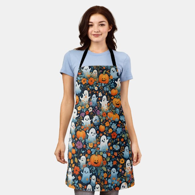 Delantal Patrón de caída de fantasma divertida (Gastado)