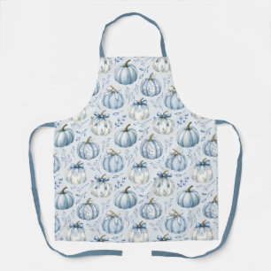 Delantal Patrón de calabaza azul turbio claro - Apron