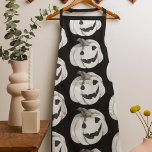 Delantal Patrón de calabaza fantasmal | Feliz Halloween<br><div class="desc">Patrón de calabaza fantasmal | Feliz Halloween</div>