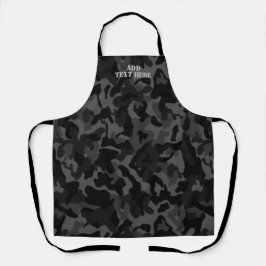 Delantal Patrón de Camo Negro Noche Moderno