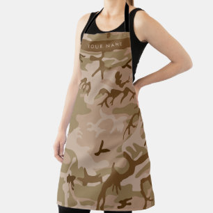 Delantal Patrón de Camuflaje del Desierto, Tu nombre, Perso