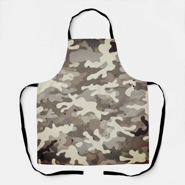 Delantal Patrón de Camuflaje Militar de Invierno (Anverso)