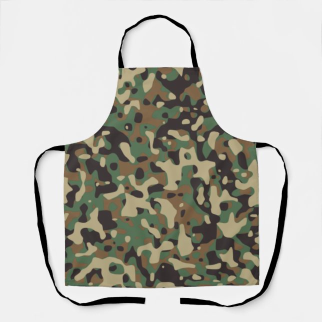 Delantal Patrón de camuflaje militar digital de bosque (Anverso)