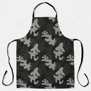 Delantal Patrón de camuflaje negro