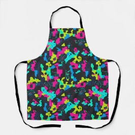 Delantal Patrón de Camuflaje Neon