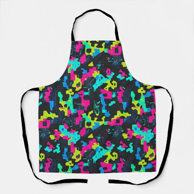 Delantal Patrón de Camuflaje Neon (Anverso)
