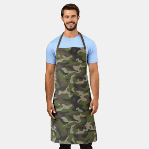 Delantal Patrón de camuflaje verde