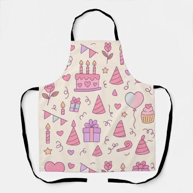 Delantal Patrón de Celebración de Fiesta de Princesa Dulce (Anverso)