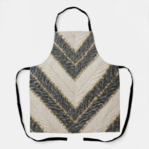 Delantal Patrón de Chevron Zigzag Glam