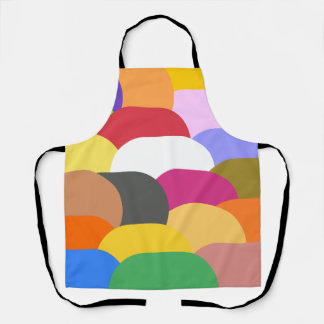 Delantal Patrón de círculos de escalas que sobrevuelan