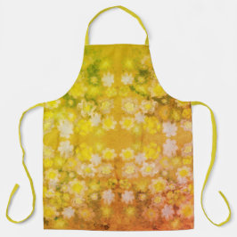 Delantal Patrón de color de agua salada de abstracto floral