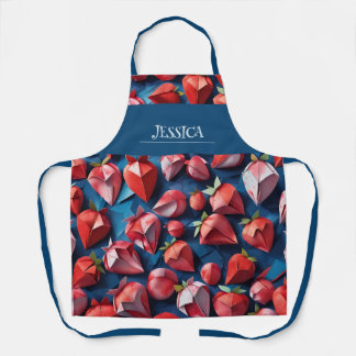 Delantal Patrón de color de fresa de origen personalizado